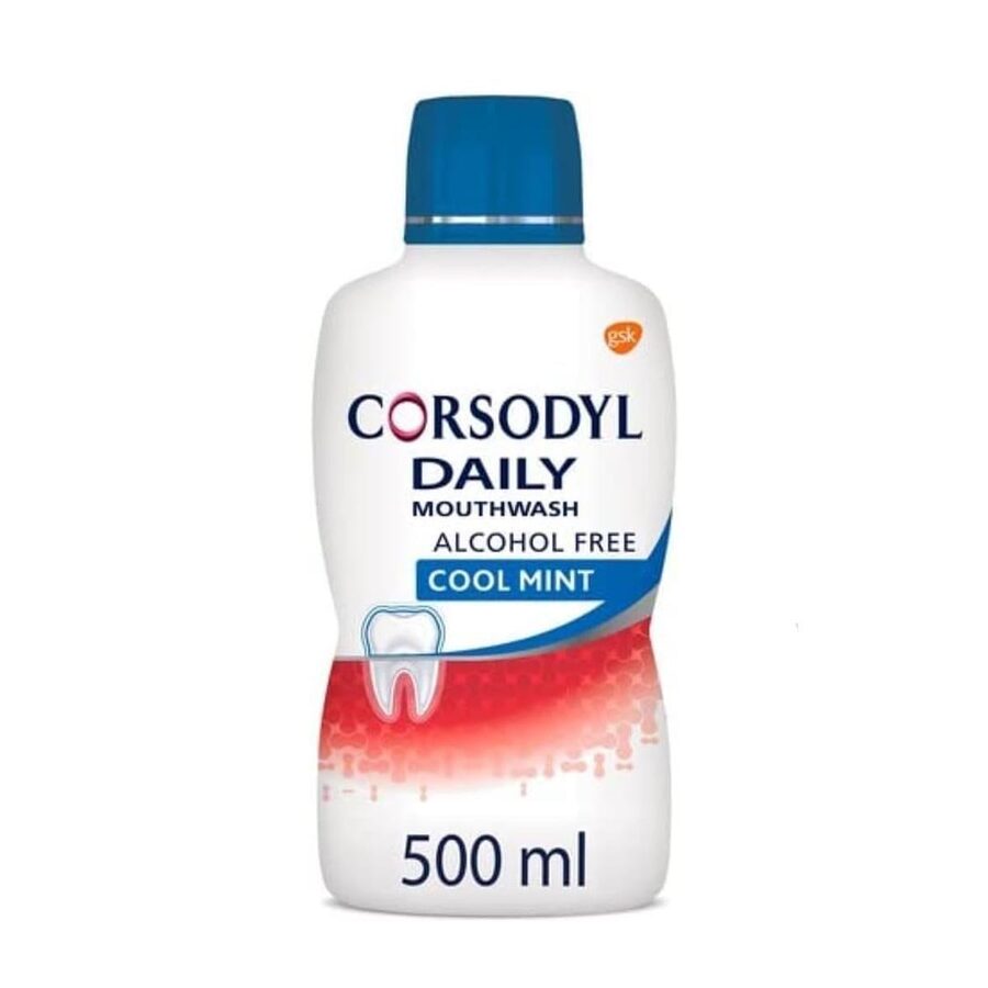 Corsodyl Corsodyl Daily Gum Care Mouthwash Alcohol Free Cool Mint 500ml wholesale case