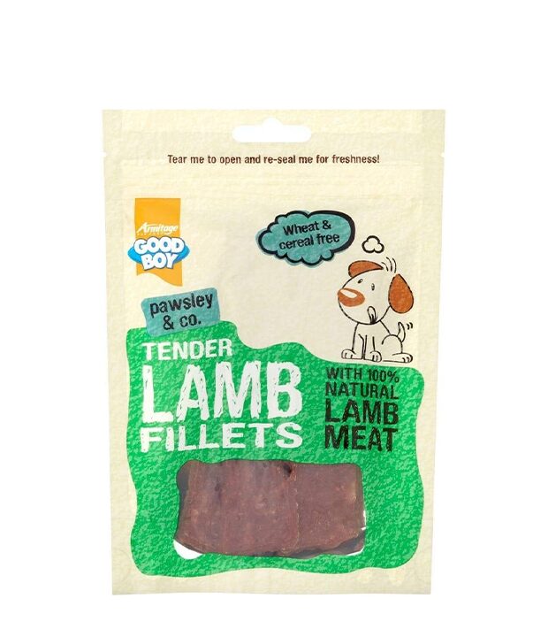Good Good Boy Pawsley and Co Tender Lamb Fillets 80g, 1 Pack wholesale case