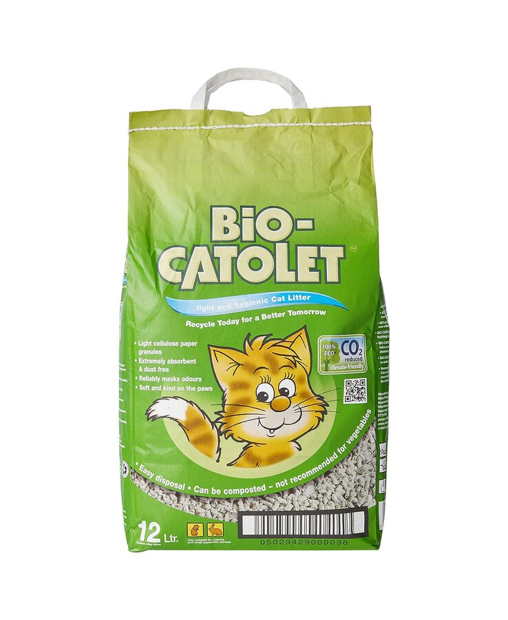Bio-Catolet Bio-Catolet Light & Hygienic Recycled Paper Granules Cat Litter 12 Litre 12L wholesale case