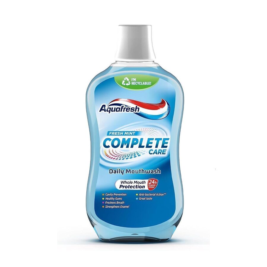 Aquafresh Aquafresh Complete Care Mouthwash with Fluoride, Fresh Mint 500ml wholesale case