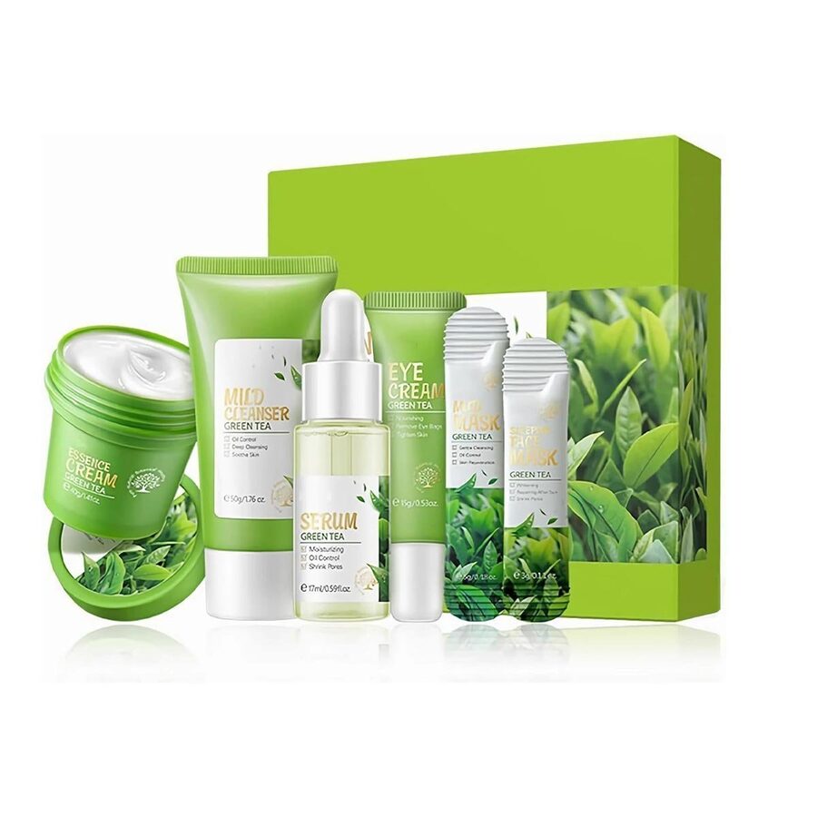Unbranded Mercham Green Tea Skincare Set for Teenagers Girls wholesale case