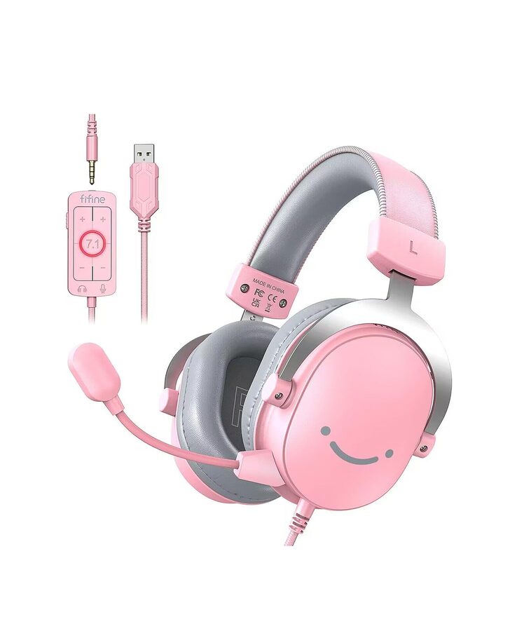 Fifine Fifine Pink 3.5mm/USB Gaming Headset wholesale case
