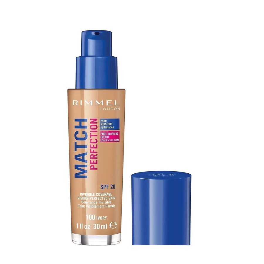 Rimmel Rimmel Match Perfection Foundation SPF20, 100 Ivory 30ml wholesale case