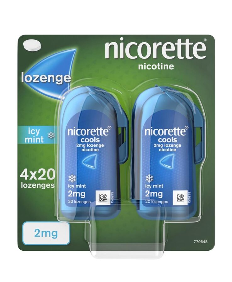 Nicorette Nicorette Cools 2mg Lozenge Nicotine Icy Mint 4 x 20 Lozenges (Stop Smoking Aid) wholesale case