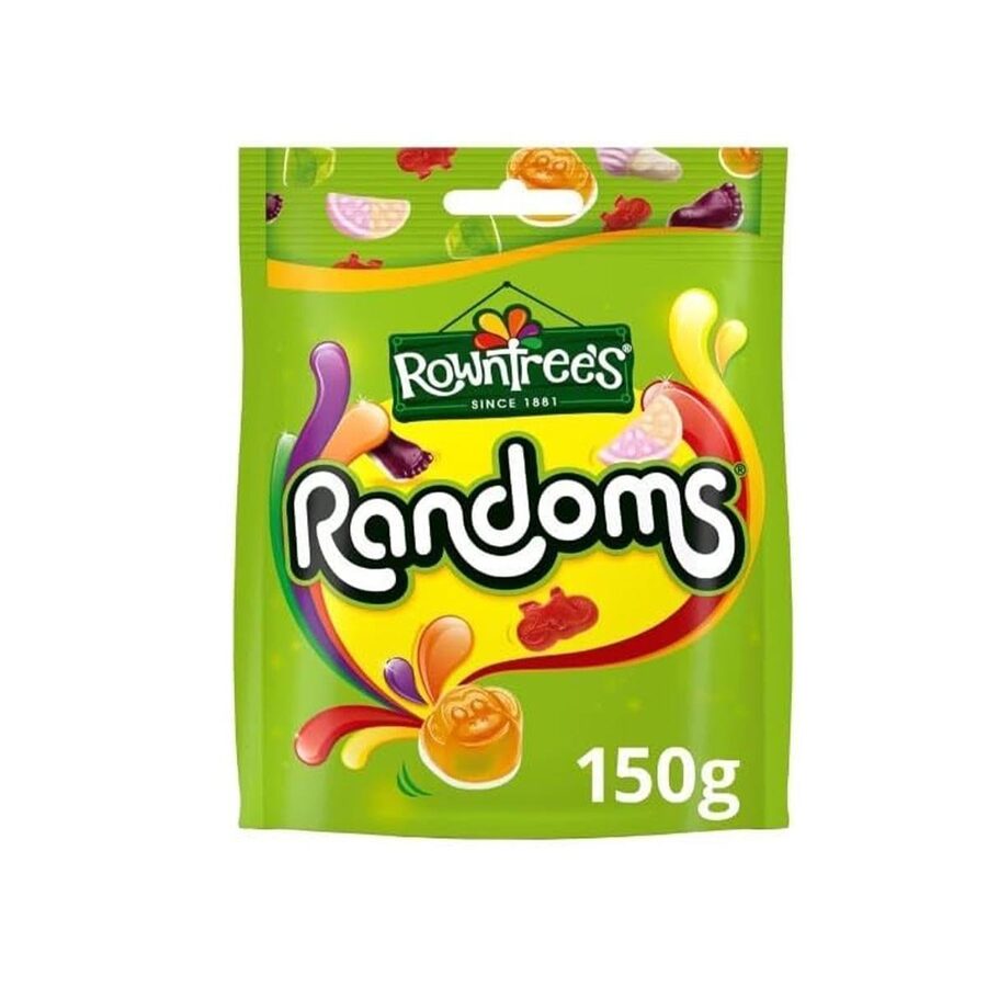 Dnaaz Dnaaz 3 x Rowntree’s Randoms Sweets Sharing Bag 150g Delicious Tasty and Twisty Treat Gift Hamper for Birthday wholesale case