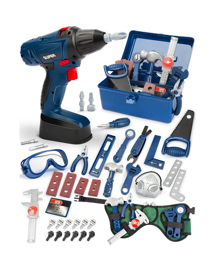 Vanplay Vanplay Kids Tool Set 52Pcs Pretend Play Tools Kit with Electronic Toy Dril Belt Tool Box Toys for Boys Girls Ages 3 4 5 6 7 Years Old for Kids wholesale case