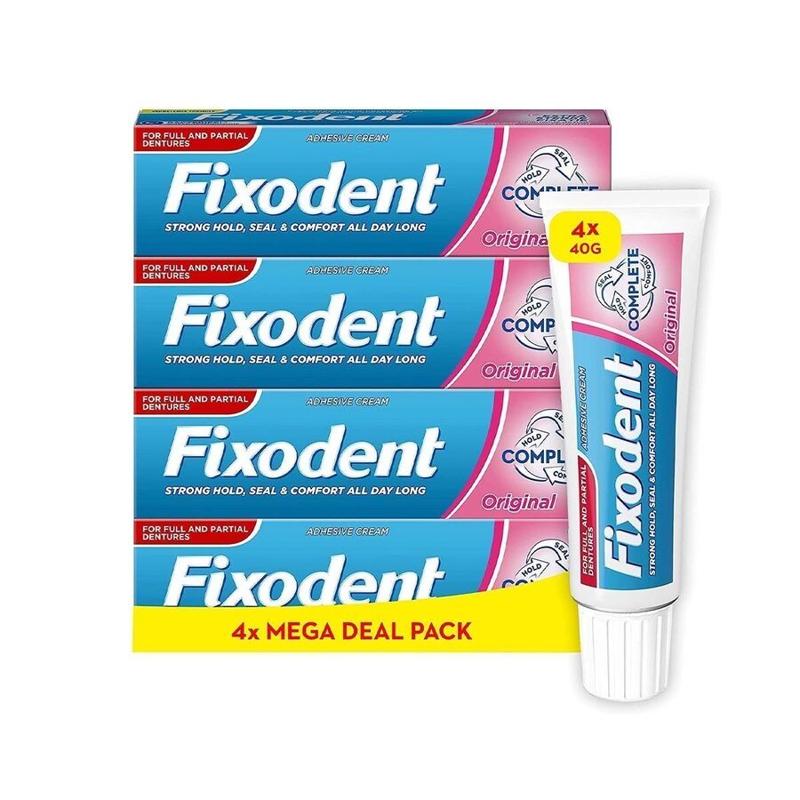 Fixodent Fixodent Complete Denture Adhesives Cream, 4x40g wholesale case