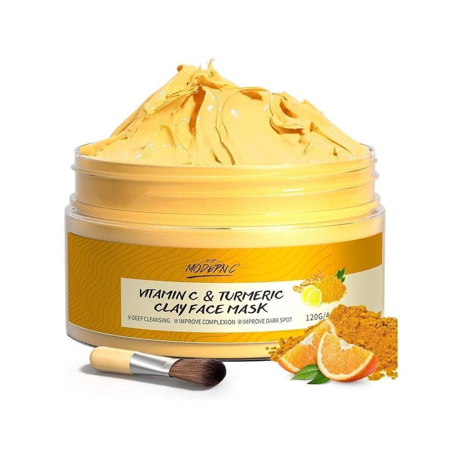 Turmeric Turmeric Vitamin C Clay Mask Deep Cleansing Face Mask Skin Care Improve Blackheads Acne Dark Spots and Even out skin tone Facial Mask Control Oil and wholesale case